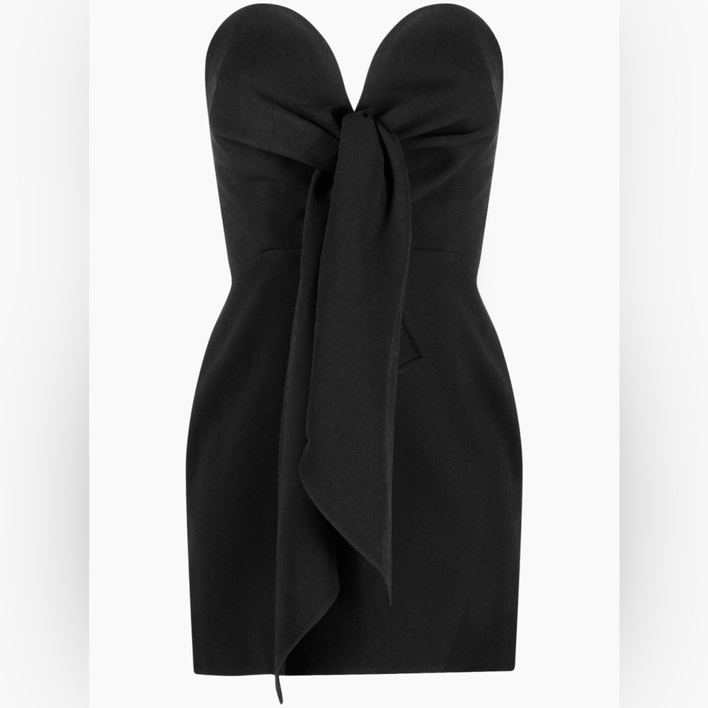 Alex Perry Penley bow mini dress, black, size 4 US, new without tags